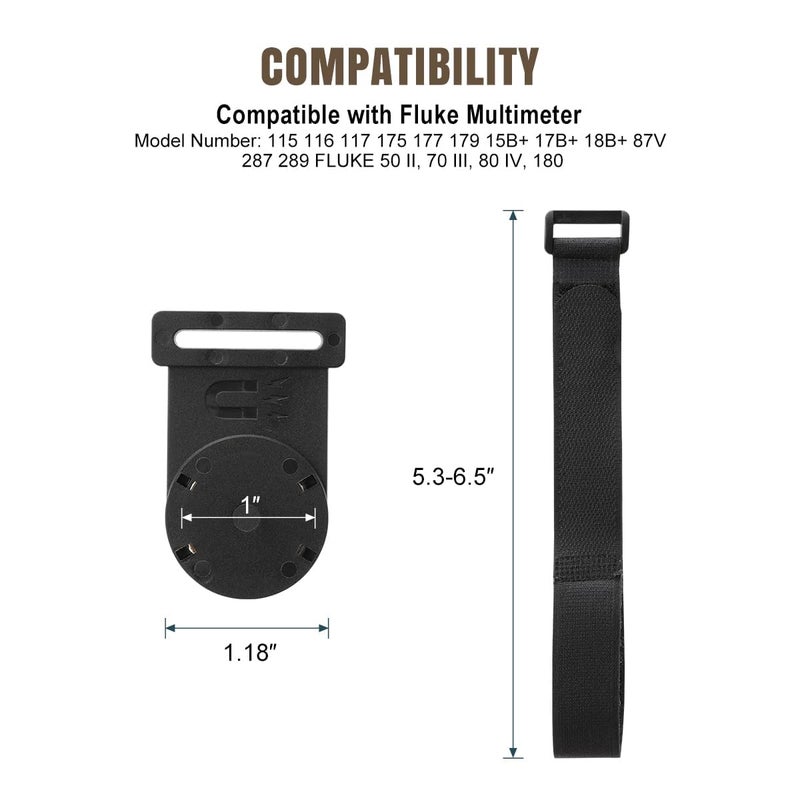 Lenink Magnet Hanger Compatible with Fluke Instruments Multimeter, Magnetic Hanging Loop Strap Meter Magnet Hanger Kit - Image 3